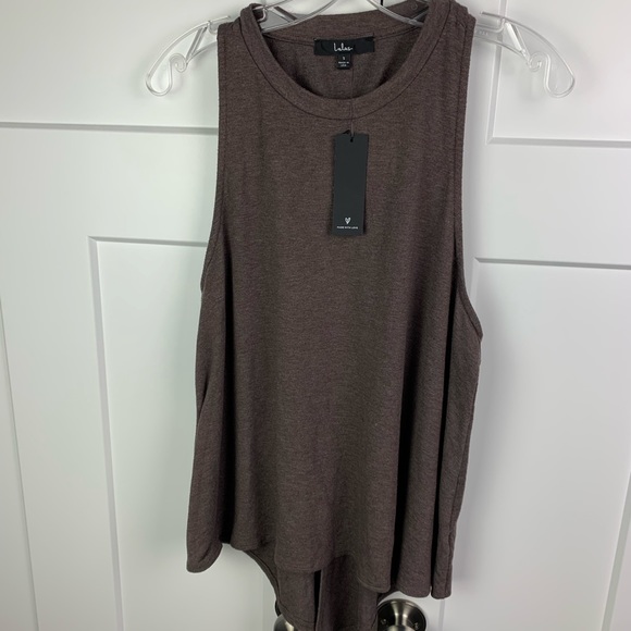 NWT Lulus SMALL Simply Stated Washed Gray Open Back Tank Top - Picture 3 of 6